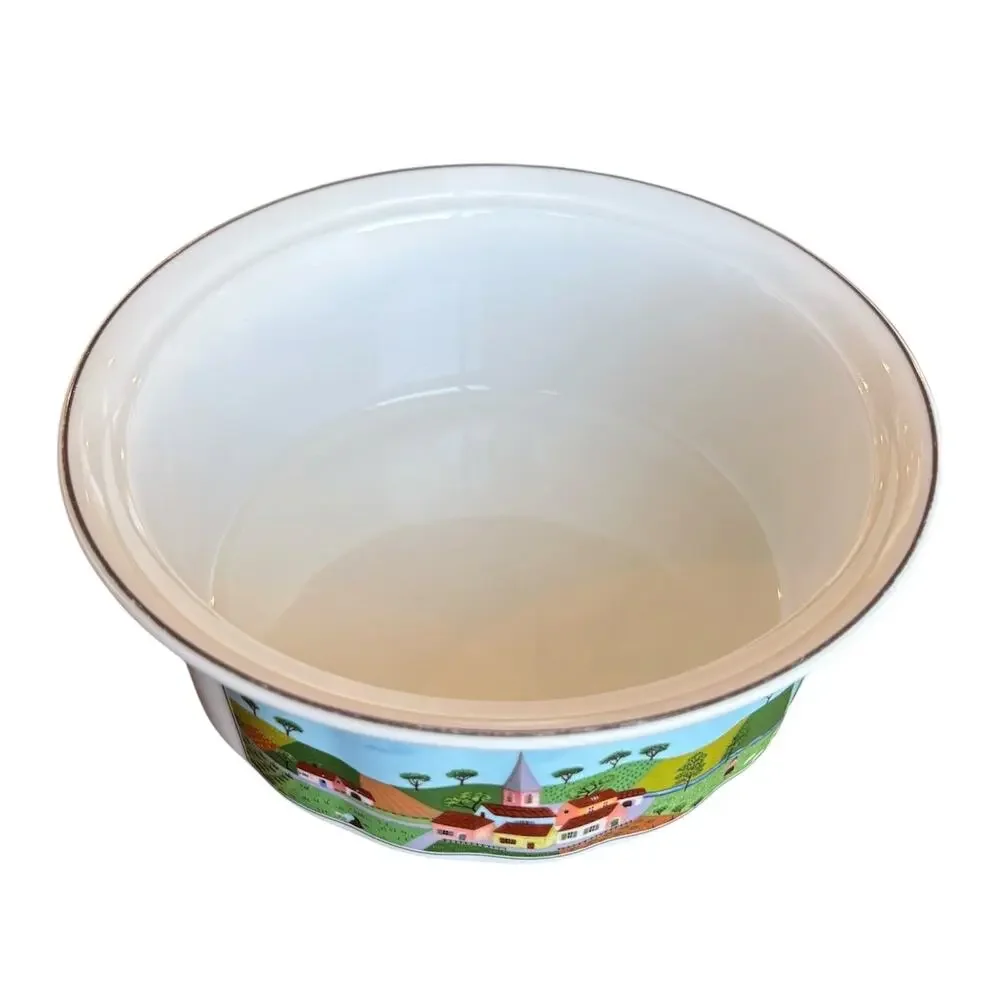 Villeroy & Boch Design Naif Casserole Serving Bowl 8.5” Village Scene Laplau
